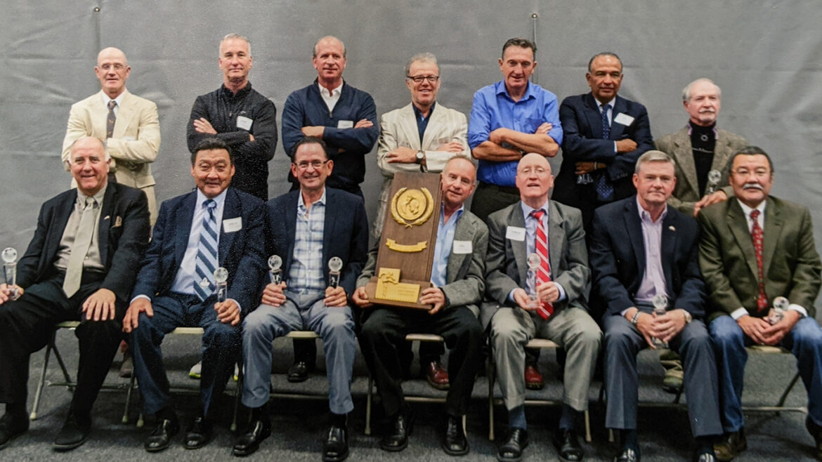 Hartwick College men's soccer 1977 team reunion group in 2017