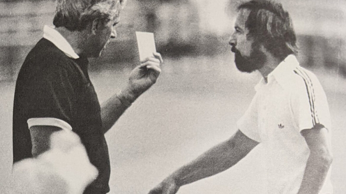 Hartwick College men's soccer coach Jim Lennox 1979