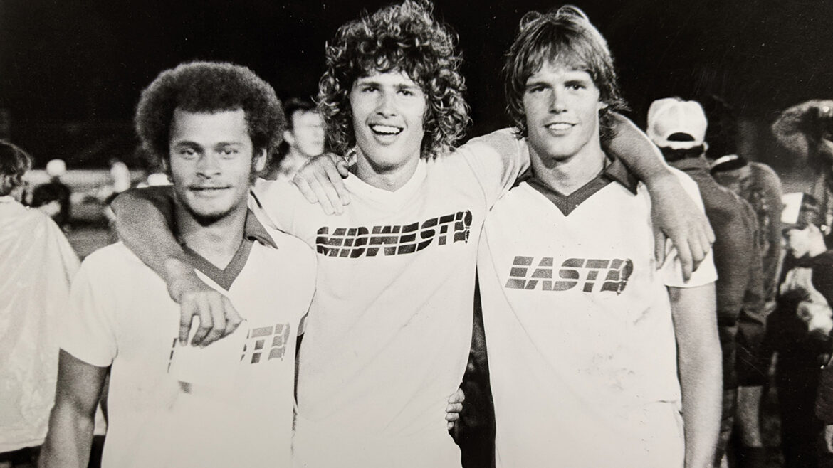 1981 Hartwick College players during National Sports Festival Championship game