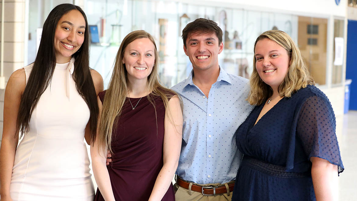 Jackson Nasse, Shelby Hollister, and Allison Villalobos and Kelli-Jo VanValkenburgh