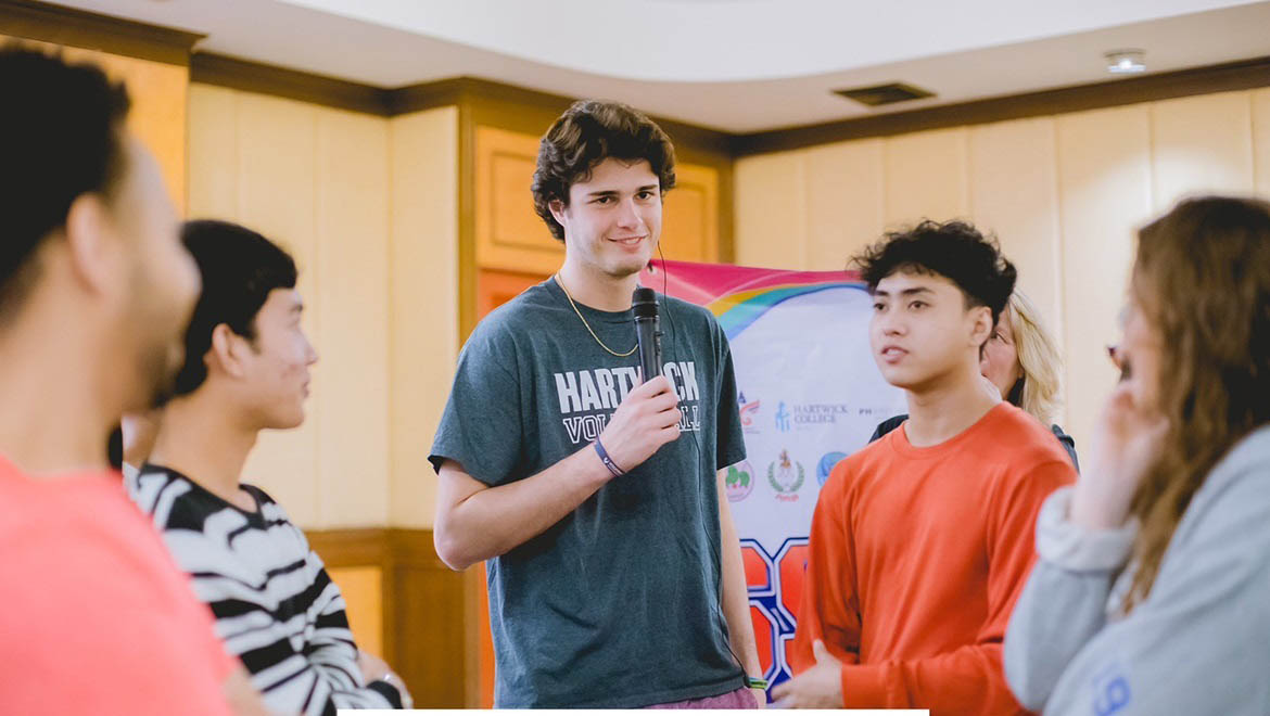 Hartwick College delegation participants in the U.S. State Department’s Bureau of Education and Cultural Affairs Sports Diplomacy Division program during discussion session