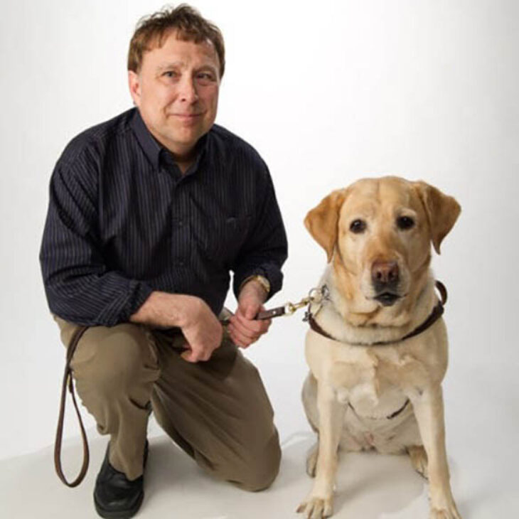 Stephen Kuusisto with Guide Dog