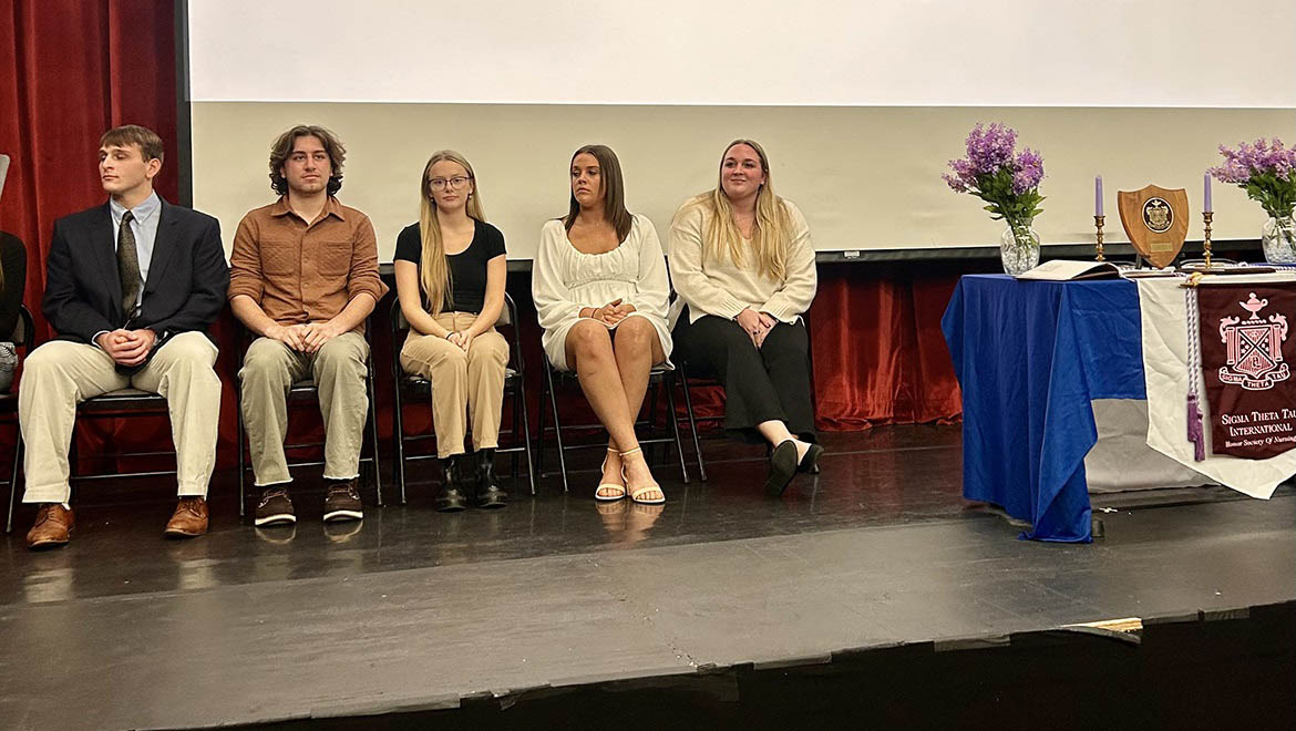 Hartwick College nursing student induction ceremony for the Omicron Rho chapter of the Sigma Theta Tau International Honor Society of Nursing