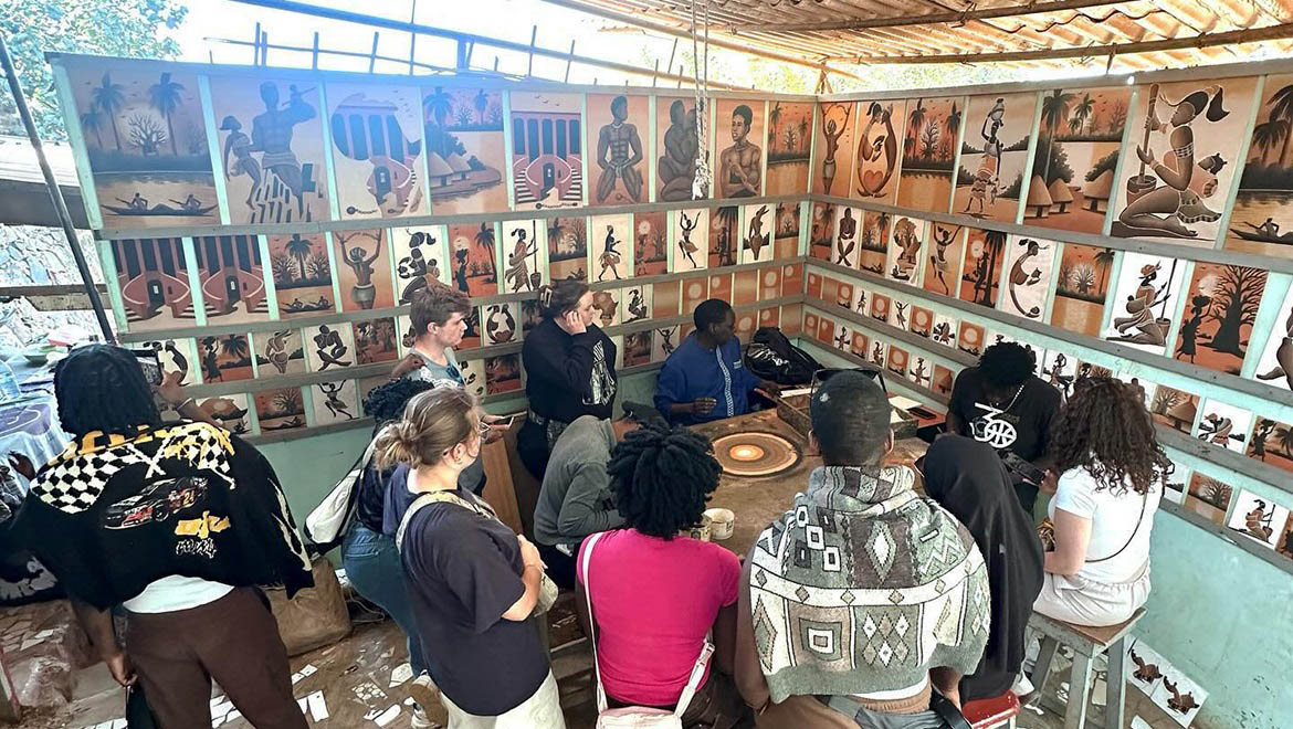 Hartwick College students in Senegal, West Africa during J Term